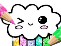 Coloring Book Game: Kawaii Glitter Art Online - Art Game