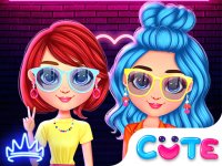 Rainbow Girls Neon Fashion Dress Up Game